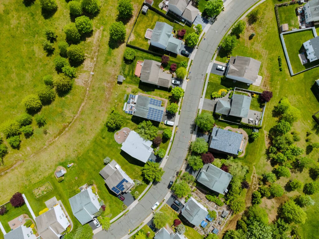 Aerial View Of Houses